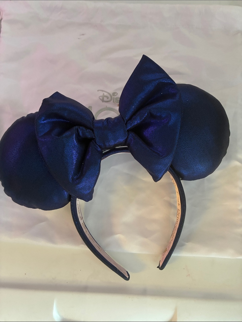 Two Park Princess Metallic Navy Minnie Ears